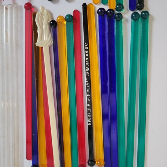 Vintage Cocktail & Drink Swizzle Stick Collection Edgewood Resort & Black Velvet - Picture 3 of 6
